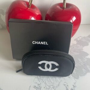 CHANEL Black and White Cosmetic Pouch